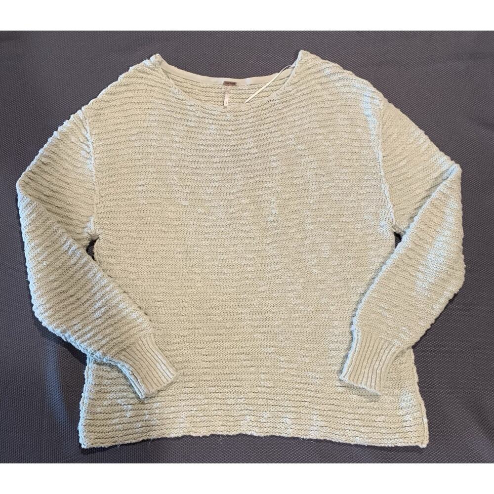 Free People Menace Light Green Oversized XS Slouchy Pullover Sweater
